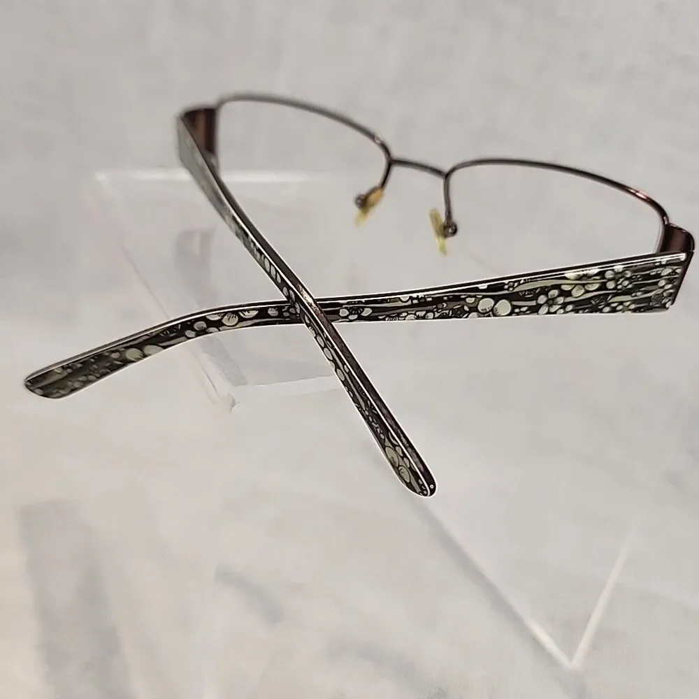 Liz Claiborne Half Rim Metal Eyeglass Frames M387 0DE2 130 Brown Multi Floral